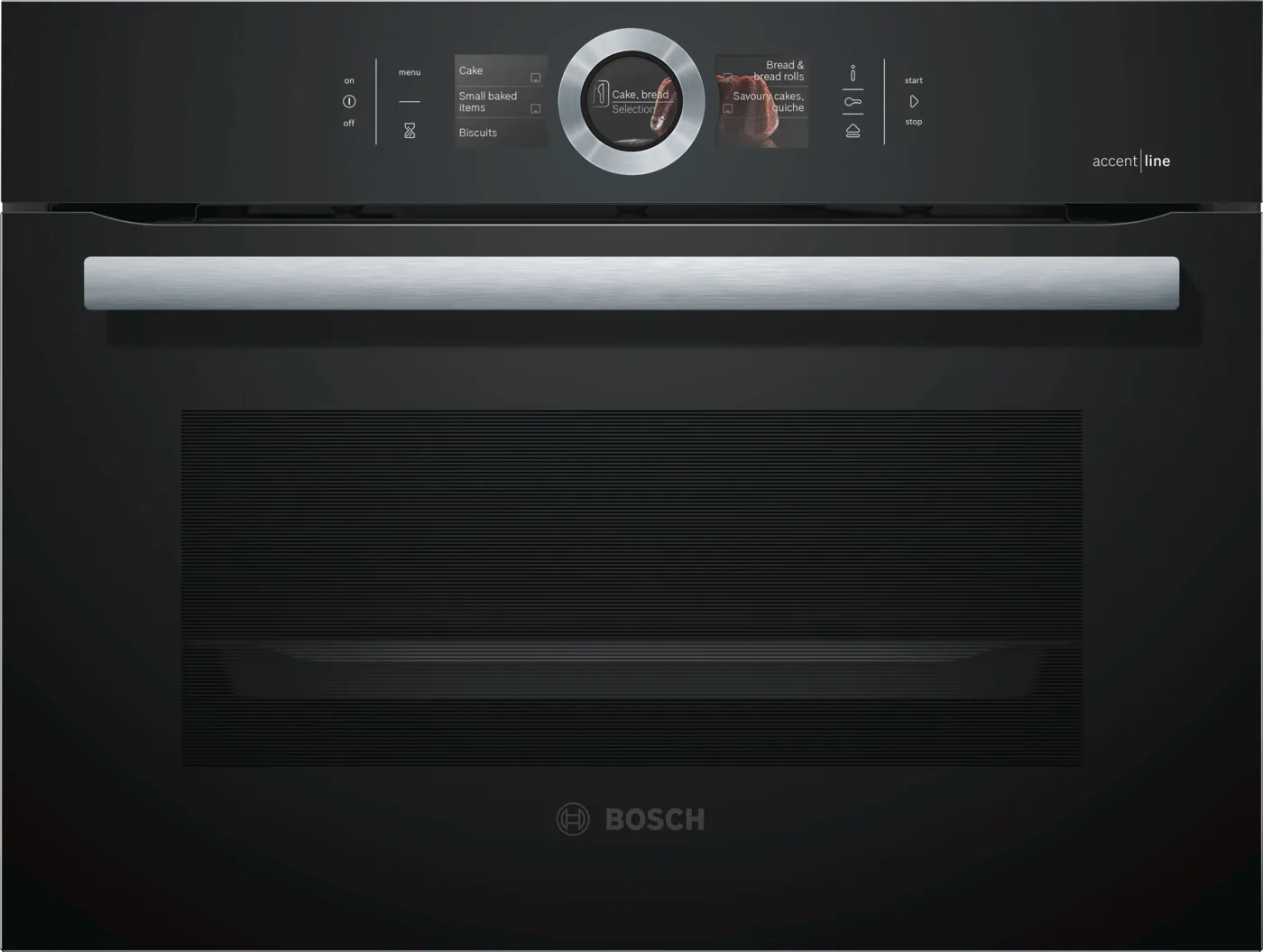 Serie 8 Bosch AccentLine combi stoom oven 45 x 60 cm Zwart